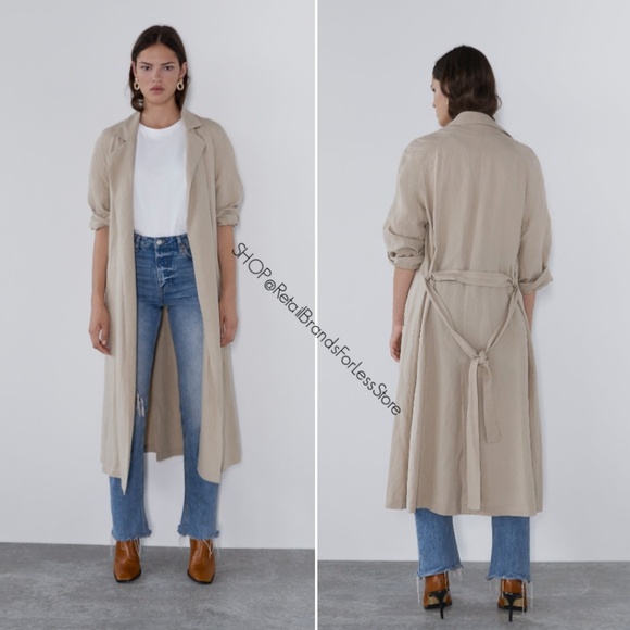 zara flowy trench coat